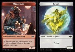 Mercenary (0010) // Spirit (0005) Double-Sided Token - Foil