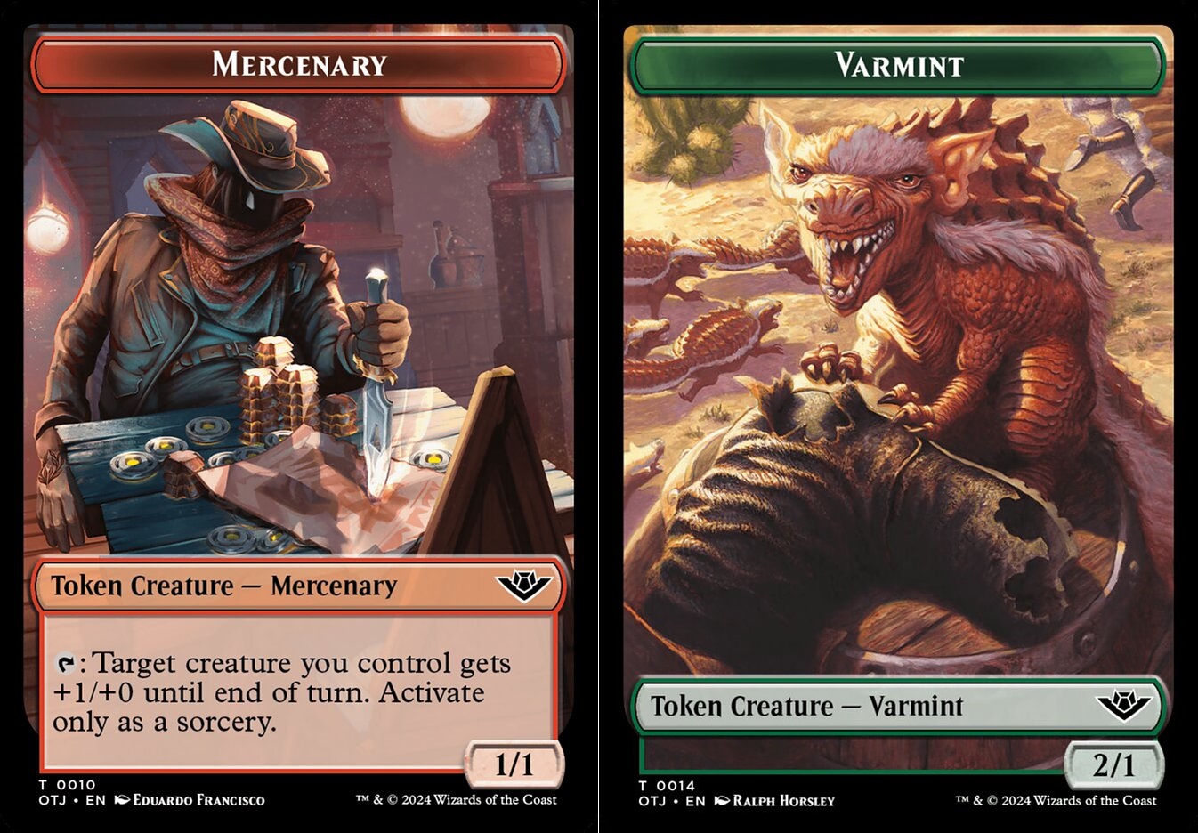 Mercenary Token // Varmint Token - Foil