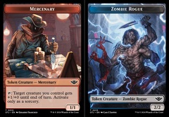 Mercenary (0010) // Zombie Rogue (0015) Double-Sided Token - Foil