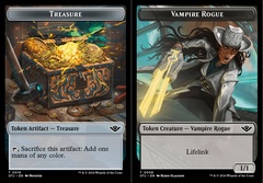 Treasure (0018) // Vampire Rogue (0008) Double-Sided Token - Foil