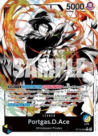 one piece tcg ace deck Portgas.D.Ace - ST13-002 - L - Alternate Art - Foil - One Piece TCG Singles  » Ultra Deck: The Three Brothers