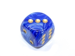 Vortex Blue/gold 30mm d6 dice w/pips