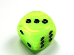 Vortex Bright Green/black 30mm d6 dice w/pips