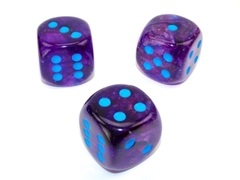 Nebula Nocturnal/blue Luminary 30mm d6 dice w/pips