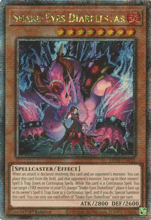 Snake-Eyes Diabellstar - LEDE-EN011 - Quarter Century Secret Rare - 1st Edition