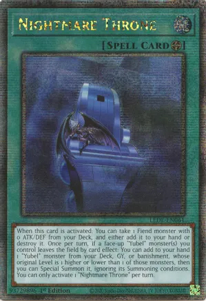 Nightmare Throne - LEDE-EN061 - Quarter Century Secret Rare - 1st Edition