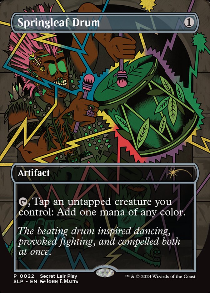 Springleaf Drum (0022) - Borderless (Pro Tour Promos)