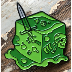 Enamel Pin: Gelatinous Cube - Green