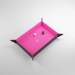 Gamegenic - Magnetic Dice Tray - Black/Pink (Rectangular)