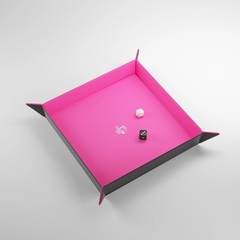 Gamegenic - Magnetic Dice Tray - Black/Pink (Square)