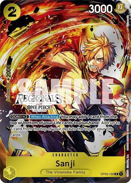 Sanji - OP03-102 - P (Offline Regional 2024) (Participant)