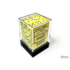 Chessex 12mm d6 Dice Set: Opaque - Pastel Yellow/Black (36)