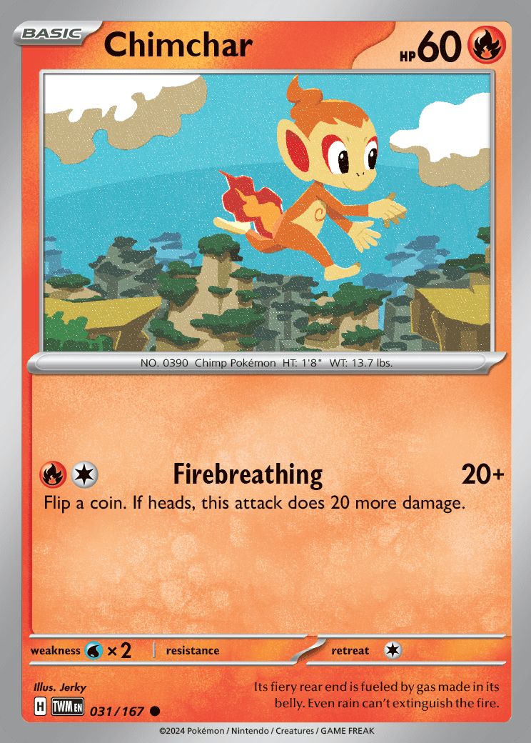 Chimchar - 031/167 - Common - Reverse Holo