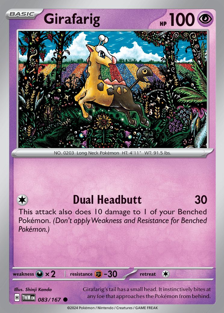 Girafarig - 083/167 - Common - Reverse Holo