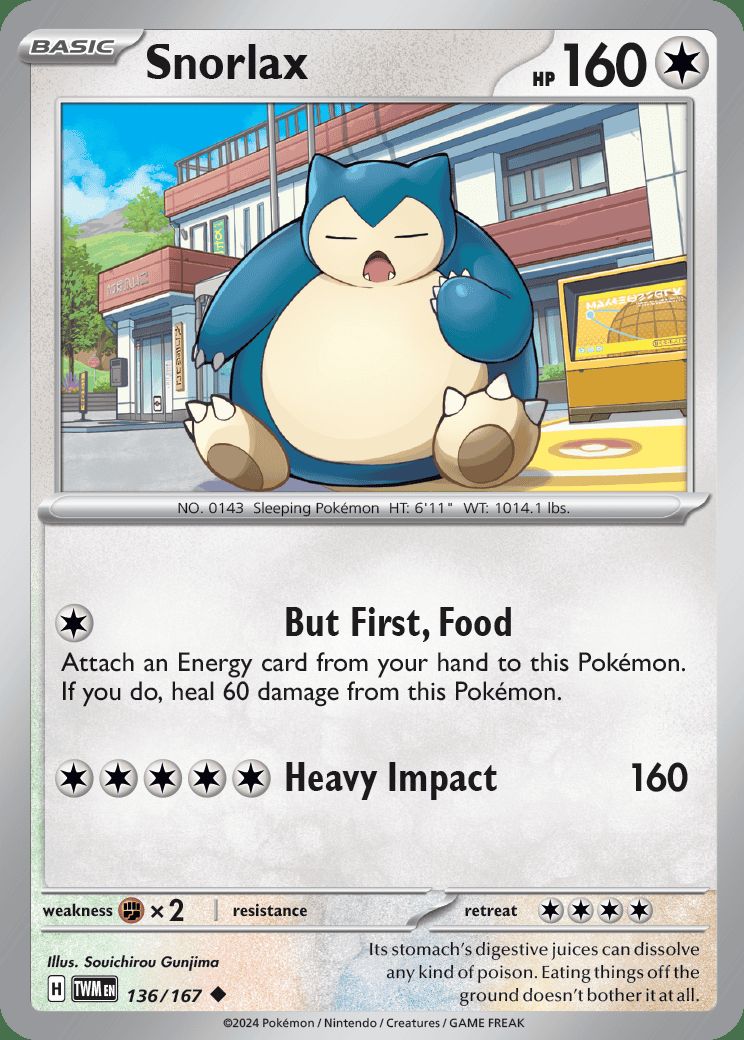 Snorlax - 136/167 - Uncommon - Reverse Holo