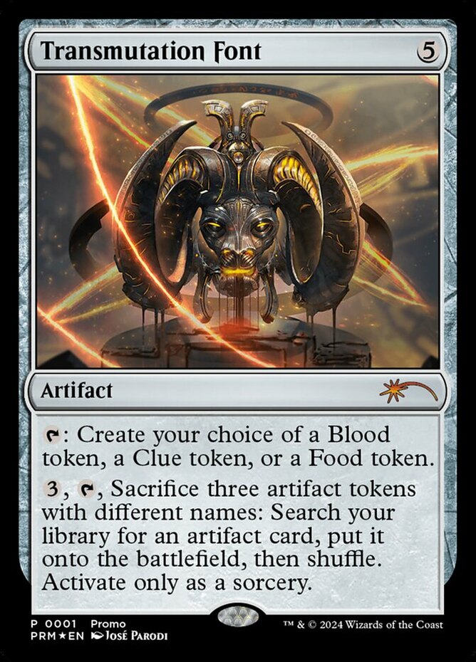 1x Transmutation Font (1) - FOIL PROMO MTG Unique & Misc 1x Transmutation Font (1) - FOIL PROMO MTG Unique & Misc