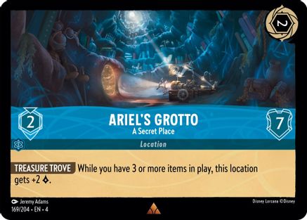 Ariels Grotto - A Secret Place - 169/204 - Rare - Cold Foil