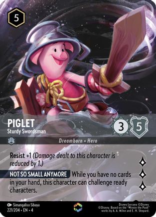 Piglet - Sturdy Swordsman - 221/204 - Enchanted - Holo Foil