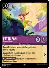 Peter Pan - Shadow Finder - 54/204 - Super Rare - Cold Foil