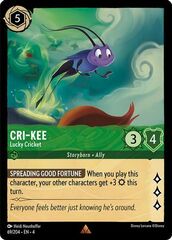 Cri-Kee - Lucky Cricket - 69/204 - Rare - Cold Foil