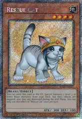 Rescue Cat (Alternate Art) - RA02-EN001 - Platinum Secret Rare - 1st Edition