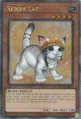 Rescue Cat (Alternate Art) - RA02-EN001 - Quarter Century Secret Rare - 1st Edition