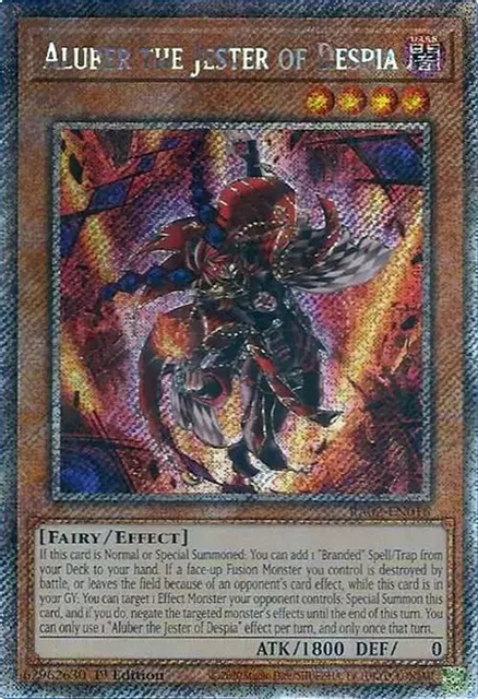 Aluber the Jester of Despia - RA02-EN016 - Platinum Secret Rare - 1st ...