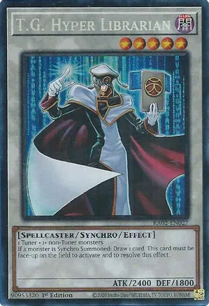T.G. Hyper Librarian - RA02-EN027 - Prismatic Collectors Rare - 1st Edition