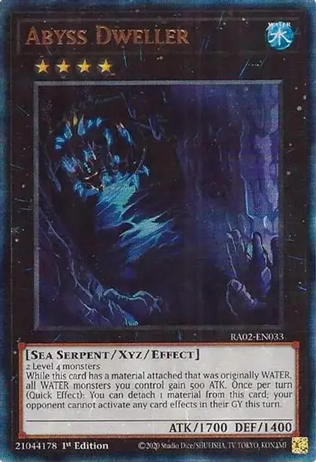 Abyss Dweller - RA02-EN033 - Prismatic Ultimate Rare - 1st Edition