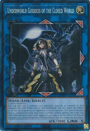 Underworld Goddess of the Closed World - RA02-EN045 - Prismatic Collectors Rare - 1st Edition