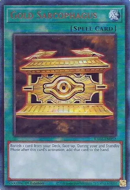 Gold Sarcophagus - RA02-EN052 - Prismatic Ultimate Rare - 1st Edition