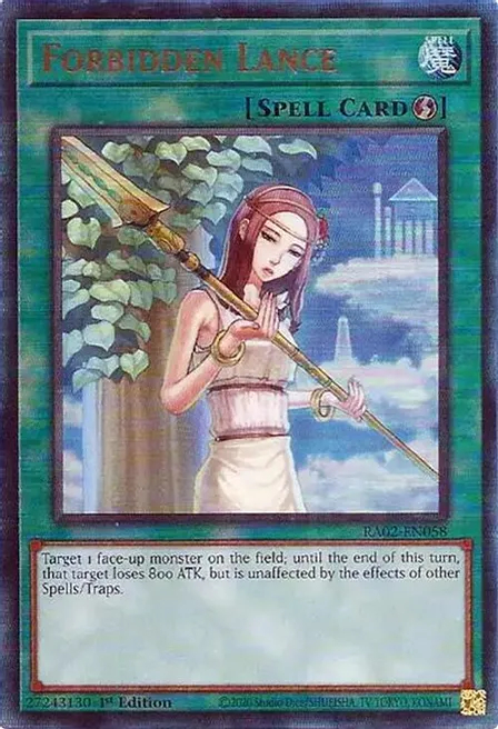 Forbidden Lance - RA02-EN058 - Prismatic Ultimate Rare - 1st Edition