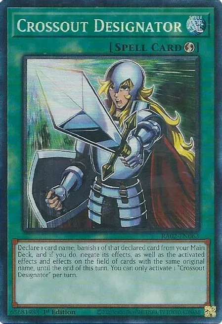 Crossout Designator - RA02-EN063 - Prismatic Collectors Rare - 1st Edition