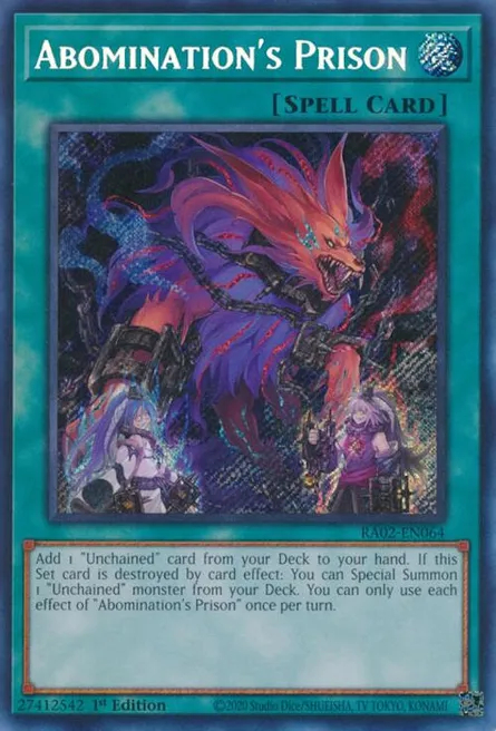 Abominations Prison - RA02-EN064 - Super Rare - 1st Edition