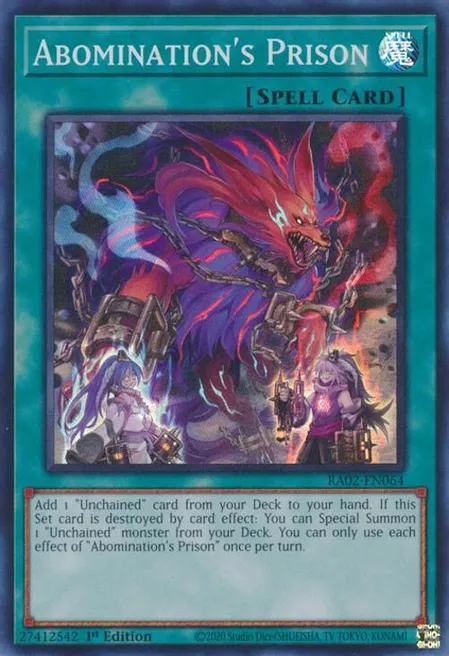 Abominations Prison - RA02-EN064 - Platinum Secret Rare - 1st Edition