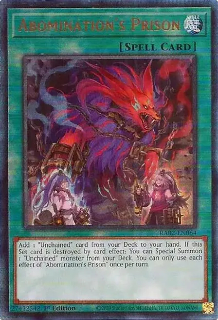 Abominations Prison - RA02-EN064 - Prismatic Ultimate Rare - 1st Edition