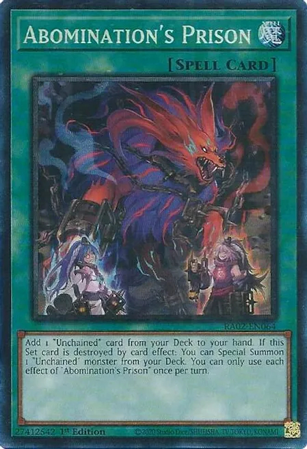 Abominations Prison - RA02-EN064 - Prismatic Collectors Rare - 1st Edition
