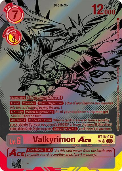 Valkyrimon Ace (Textured) - BT16-013 - SR - Foil