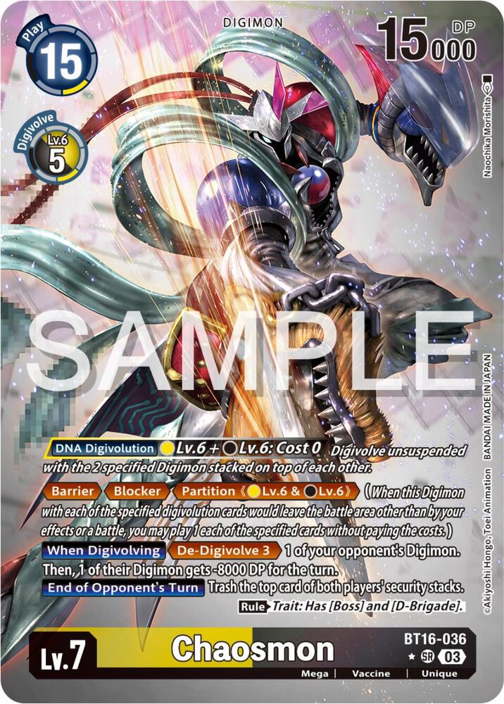 Chaosmon - BT16-036 - SR - Alternate Art - Foil