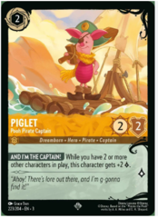 Piglet - Pooh Pirate Captain - 223/204 - Super Rare - Cold Foil