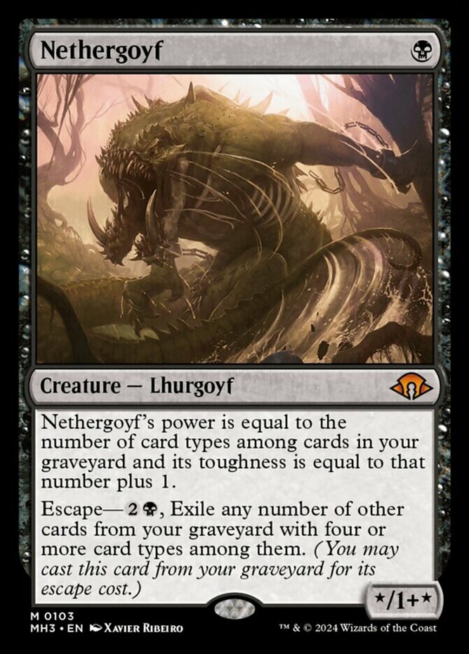 MTG ネザーゴイフ　foil 1x Nethergoyf - Foil NM-Mint, English Modern Horizons 3 MTG Magic