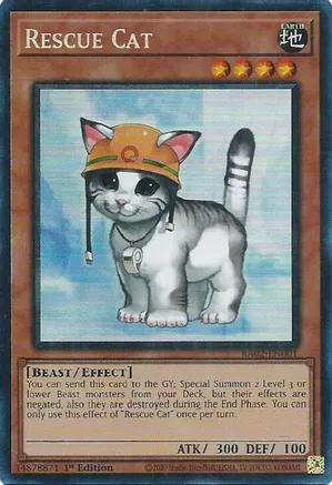 Rescue Cat - RA02-EN001 - Prismatic Collectors Rare - 1ere edition // 25th Anniversary Rarity Collection 2