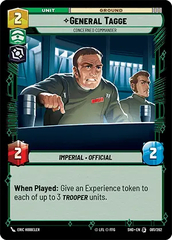 General Tagge - Concerned Commander