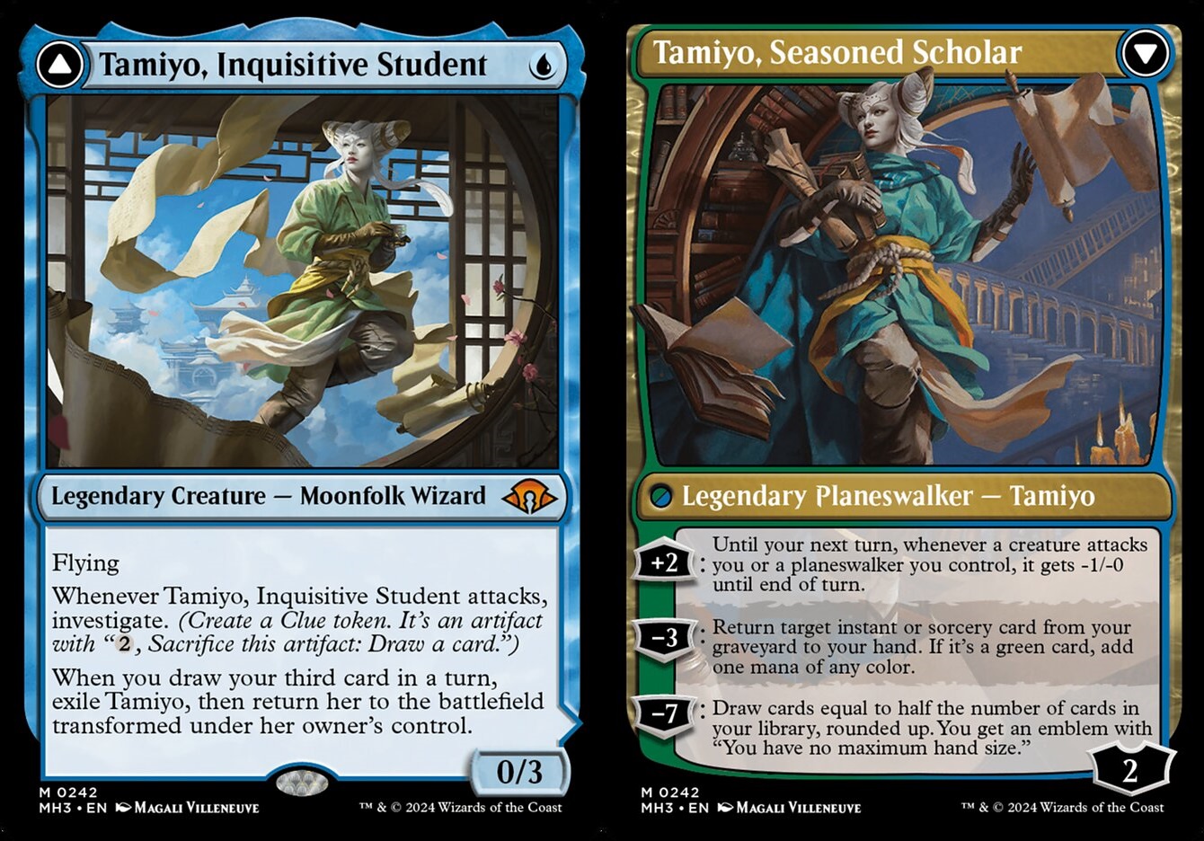 Tamiyo, Inquisitive Student // Tamiyo, Seasoned Scholar - Magic Singles ...