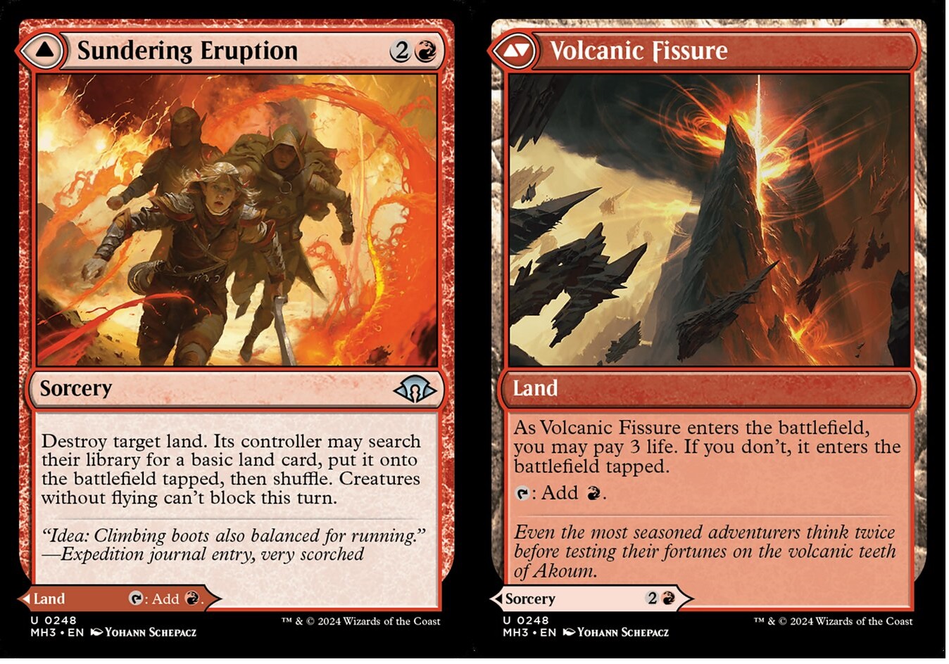 Sundering Eruption // Volcanic Fissure - Foil