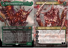 Grist, Voracious Larva // Grist, the Plague Swarm - Textured Foil - Borderless