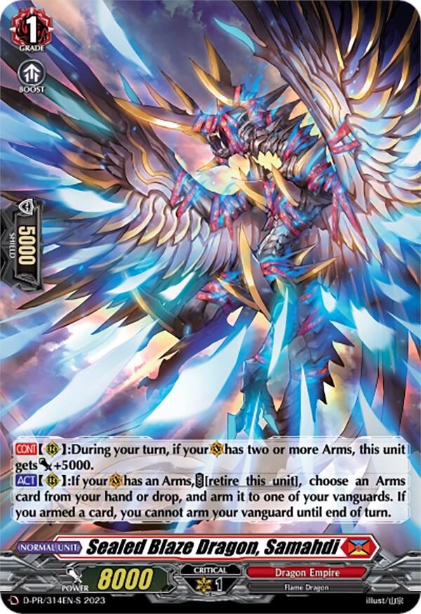 Sealed Blaze Dragon, Samahdi - D-PR/314EN-S - PR - Foil