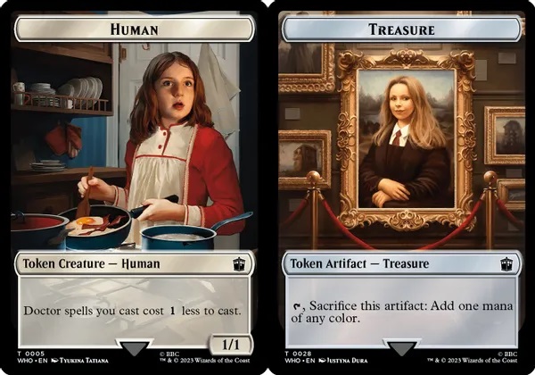 Human (0005) // Treasure (0028) Double-Sided Token - Foil