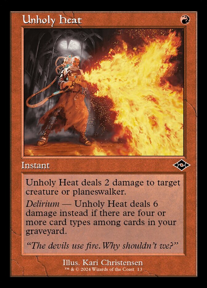 Unholy Heat - Foil - Retro Frame