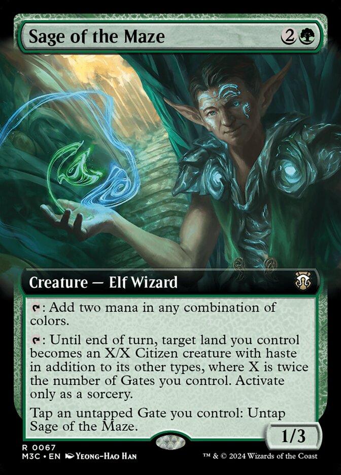 Sage of the Maze - Ripple Foil - Extended Art